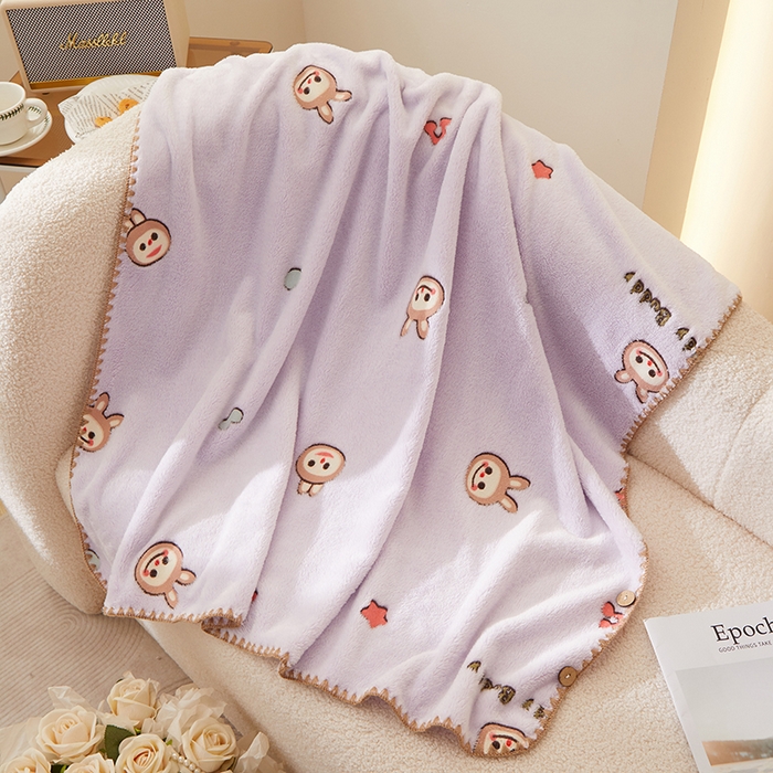 91家纺网 家纺一手货源 找家纺 楼兰公主 2025秋冬新款云朵绒披肩毯毛毯毯子多功能盖毯 布拉拉