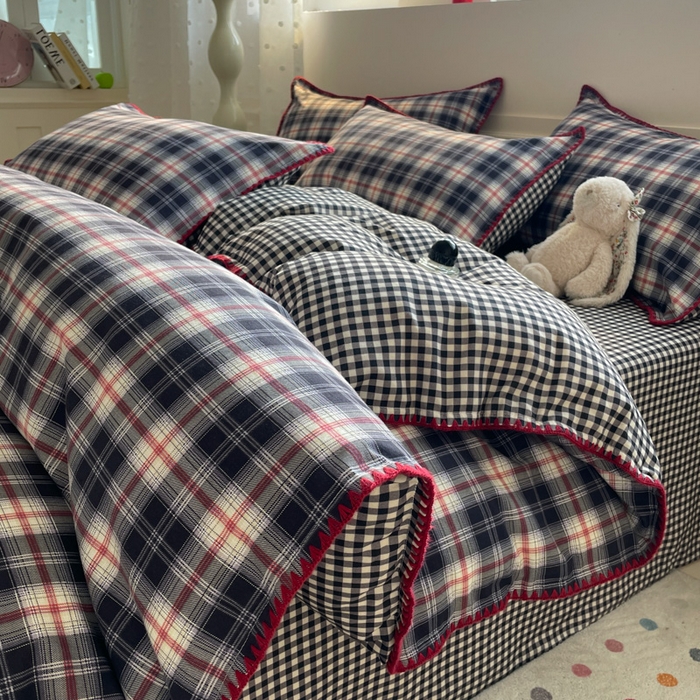 91家纺网 家纺一手货源 找家纺 如一 2025新款加厚全棉磨毛三角针四件套 威廉-格