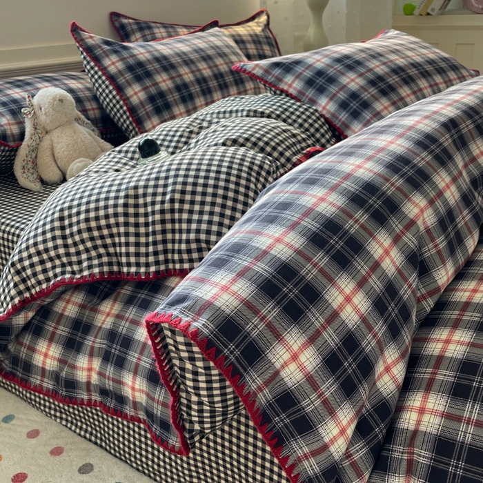 91家纺网 家纺一手货源 找家纺 如一 2025新款加厚全棉磨毛三角针四件套 威廉-格