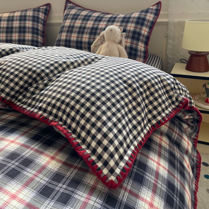 91家纺网 家纺一手货源 找家纺 如一 2025新款加厚全棉磨毛三角针四件套 威廉-格