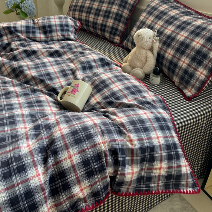 91家纺网 家纺一手货源 找家纺 如一 2025新款加厚全棉磨毛三角针四件套 威廉-格