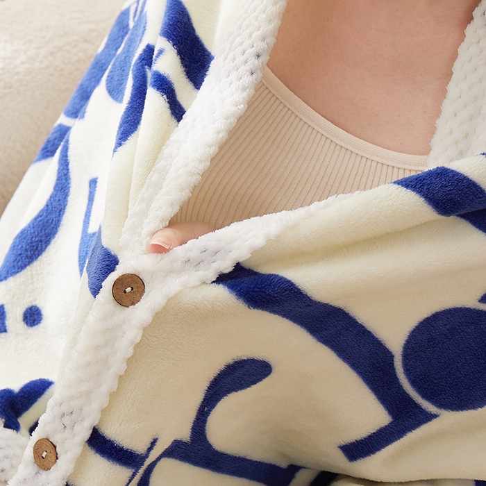 91家纺网 家纺一手货源 找家纺 楼兰公主 2025秋冬新款潮牌披肩毯毛毯毯子多功能盖毯 Dsir