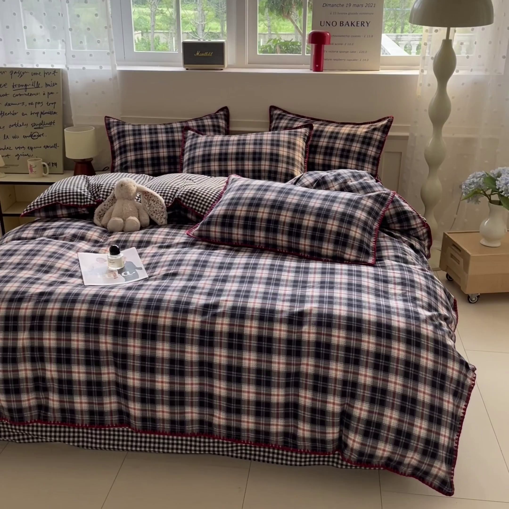 91家纺网 家纺一手货源 找家纺 如一 2025新款加厚全棉磨毛三角针四件套 威廉-格