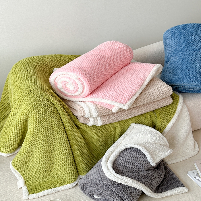 91家纺网 家纺一手货源 找家纺 梵希良品家纺 2025新款玫瑰绒毛毯珊瑚绒小毯子办公室午睡毯床上用盖毯沙发毯毯子 组合图仅供展示不可下单