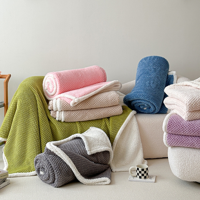 91家纺网 家纺一手货源 找家纺 梵希良品家纺 2025新款玫瑰绒毛毯珊瑚绒小毯子办公室午睡毯床上用盖毯沙发毯毯子 组合图仅供展示不可下单