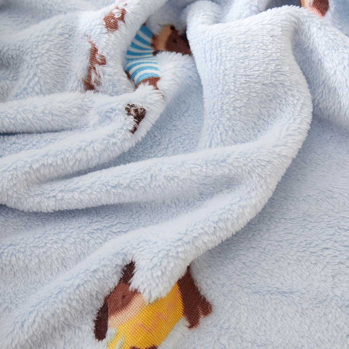 91家纺网 家纺一手货源 找家纺 楼兰公主 2025秋冬新款云朵绒披肩毯毛毯毯子多功能盖毯 腊肠狗