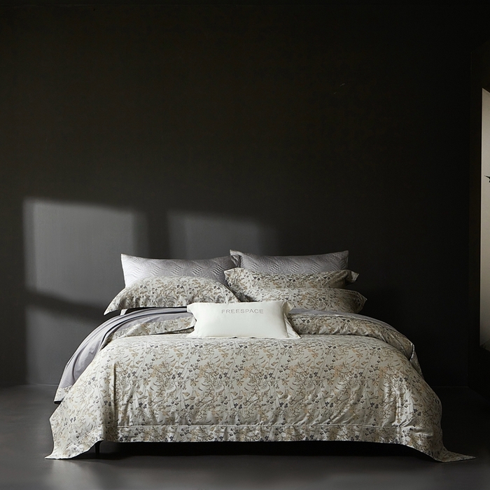 91家纺网 家纺一手货源 找家纺 （总）时亿家居 2025新款100支天丝棉色织提花四件套