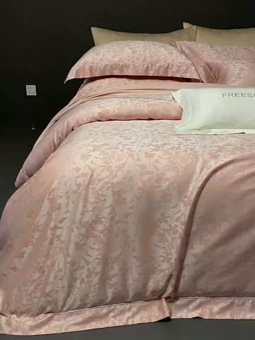 91家纺网 家纺一手货源 找家纺 （总）时亿家居 2025新款100支天丝棉色织提花四件套