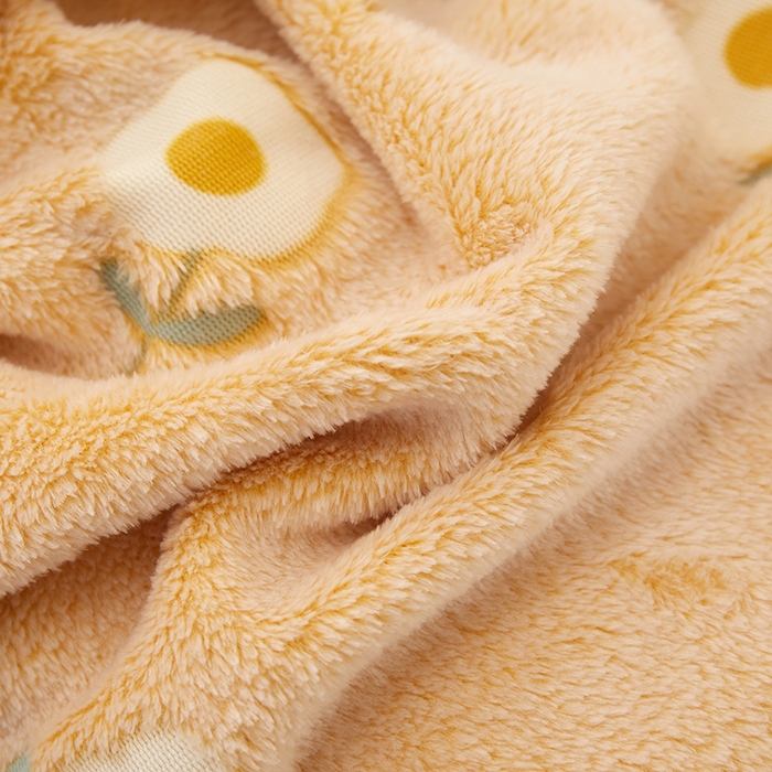 91家纺网 家纺一手货源 找家纺 楼兰公主 2025秋冬新款云朵绒披肩毯毛毯毯子多功能盖毯 小黄花