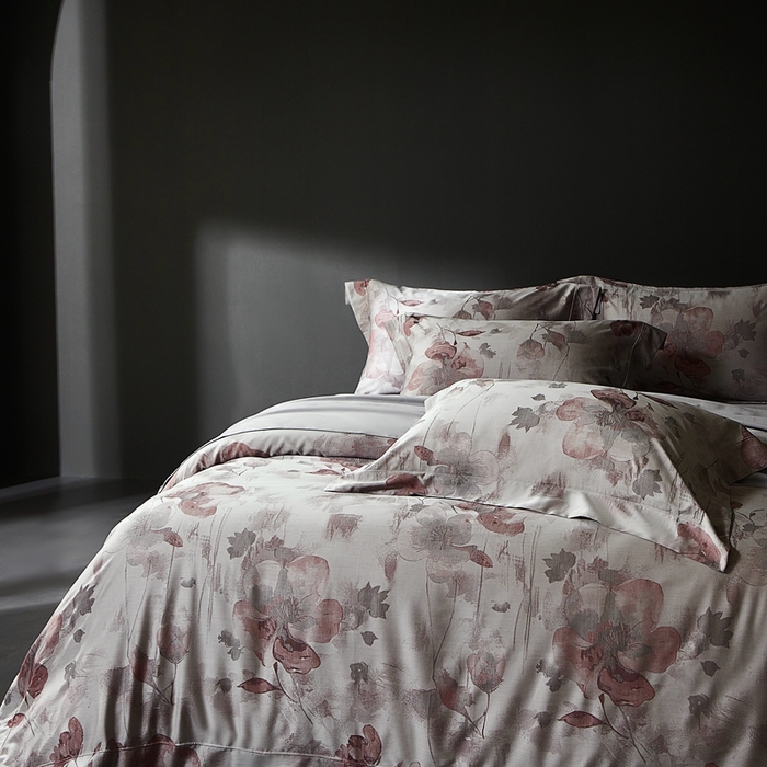 91家纺网 家纺一手货源 找家纺 时亿家居 2025新款100支天丝棉色织提花四件套 夕颜