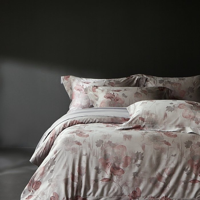 91家纺网 家纺一手货源 找家纺 时亿家居 2025新款100支天丝棉色织提花四件套 夕颜