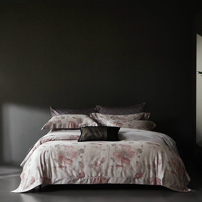 时亿家居 2025新款100支天丝棉色织提花四件套 夕颜