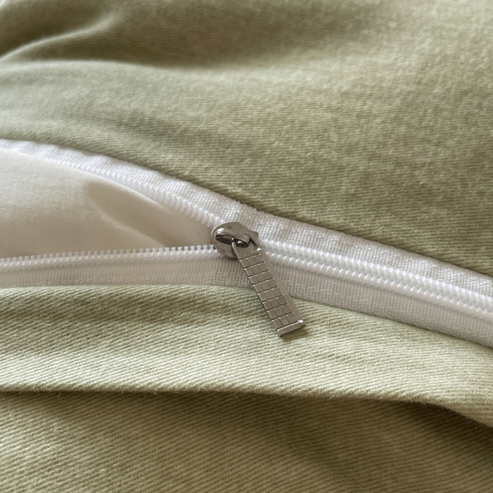 91家纺网 家纺一手货源 找家纺 如一 2025新款加厚全棉磨毛三角针四件套 叶语-绿