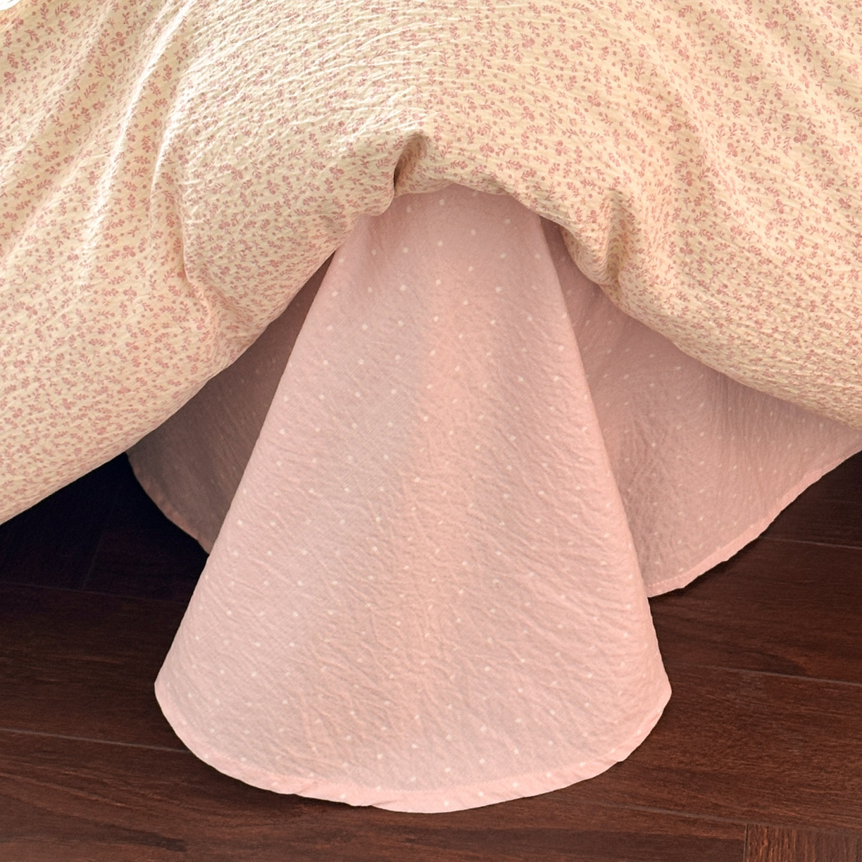 91家纺网 家纺一手货源 找家纺 （总）遇见家居生活馆 2025新款亚麻双层纱四件套-叶知秋（小号108 标准128，加大138）