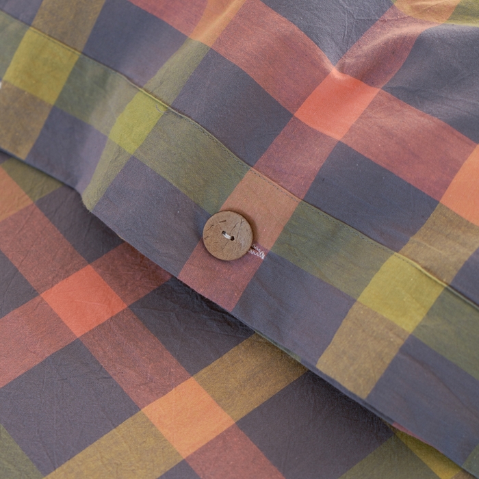 91家纺网 家纺一手货源 找家纺 （总）贝尔 PELLHOME 全棉色织水洗棉纽扣款四件套-美拉德系列（可抖音代发）