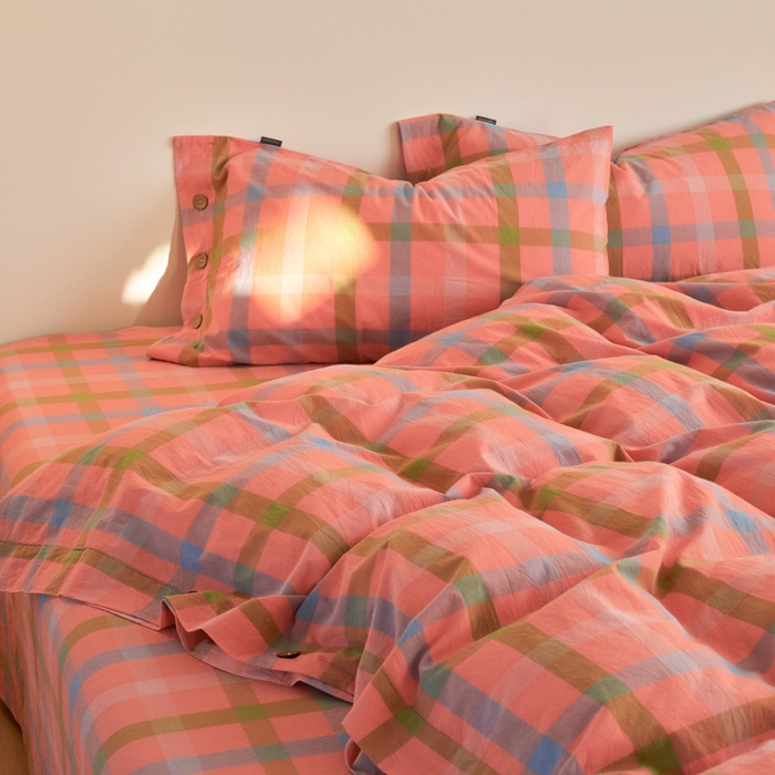 91家纺网 家纺一手货源 找家纺 贝尔 PELLHOME 全棉色织水洗棉纽扣款四件套-美拉德系列（可抖音代发） 美拉德