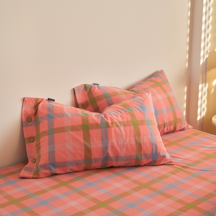 91家纺网 家纺一手货源 找家纺 贝尔 PELLHOME 全棉色织水洗棉纽扣款四件套-美拉德系列（可抖音代发） 美拉德