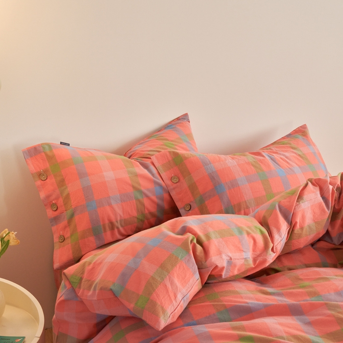 91家纺网 家纺一手货源 找家纺 贝尔 PELLHOME 全棉色织水洗棉纽扣款四件套-美拉德系列（可抖音代发） 美拉德