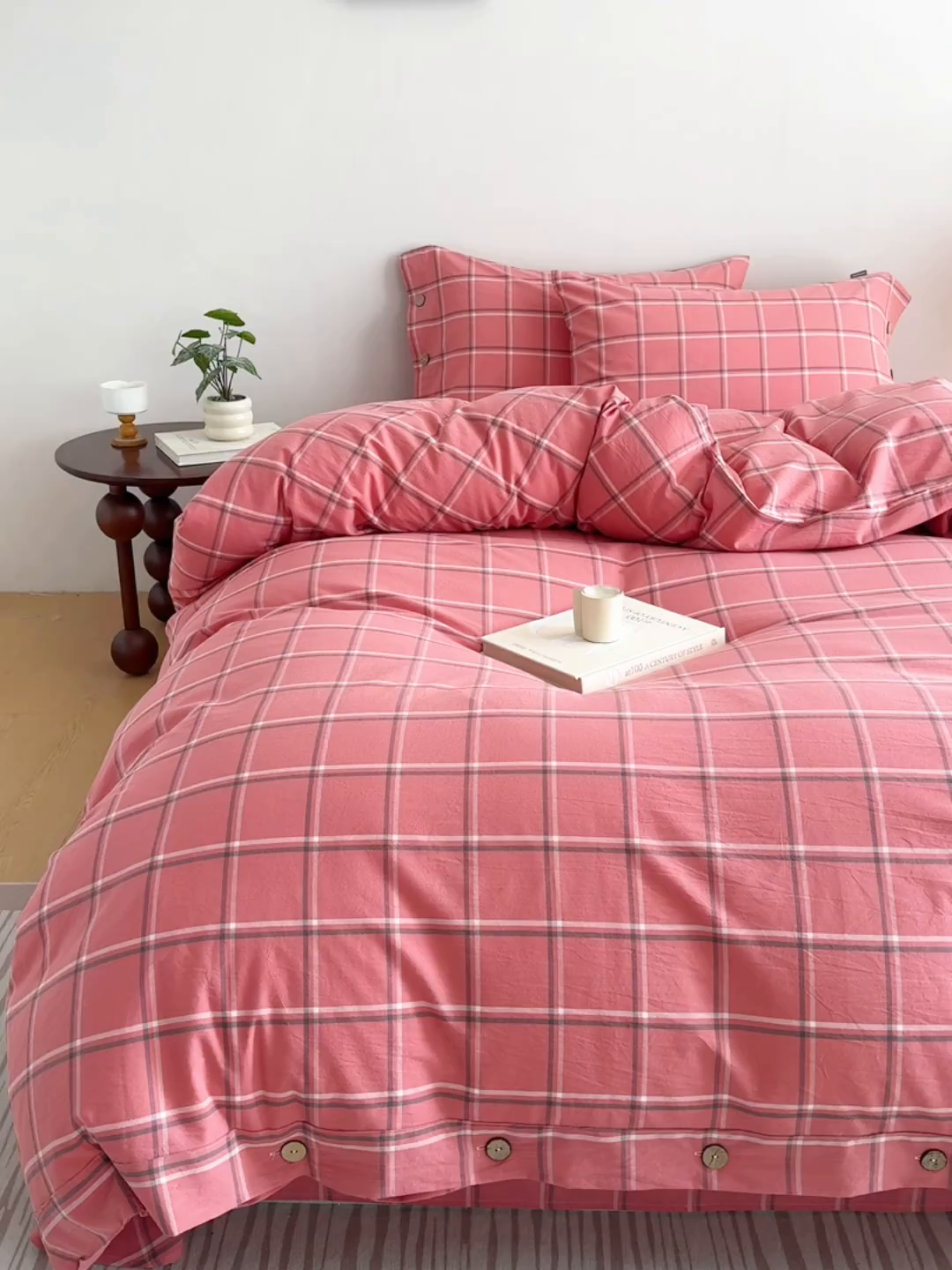 91家纺网 家纺一手货源 找家纺 （总）贝尔 A类全棉纽扣水洗棉四件套