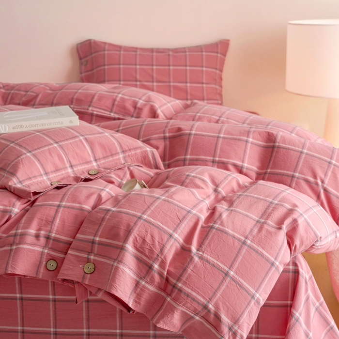 91家纺网 家纺一手货源 找家纺 （总）贝尔 A类全棉纽扣水洗棉四件套