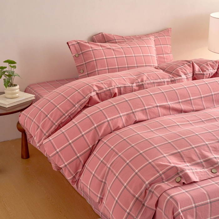 91家纺网 家纺一手货源 找家纺 （总）贝尔 A类全棉纽扣水洗棉四件套