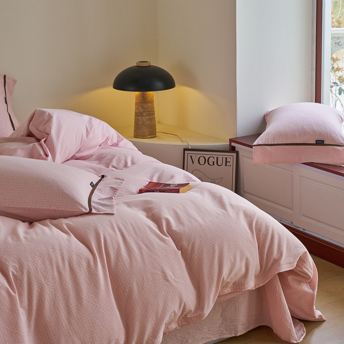 91家纺网 家纺一手货源 找家纺 （总）贝尔 PELLHOME A类全棉色织水洗棉四件套--山河系列（可抖音代发）