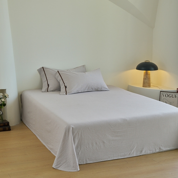 91家纺网 家纺一手货源 找家纺 贝尔 PELLHOME A类全棉色织水洗棉四件套--山河系列（可抖音代发） 山河-灰