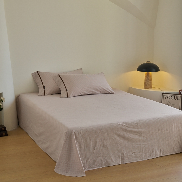 91家纺网 家纺一手货源 找家纺 贝尔 PELLHOME A类全棉色织水洗棉四件套--山河系列（可抖音代发） 山河-咖