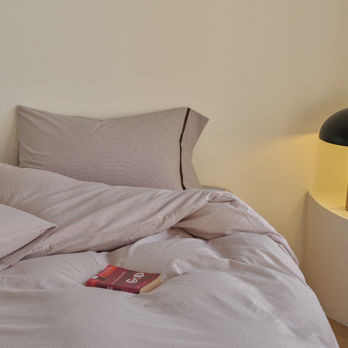 91家纺网 家纺一手货源 找家纺 贝尔 PELLHOME A类全棉色织水洗棉四件套--山河系列（可抖音代发） 山河-咖