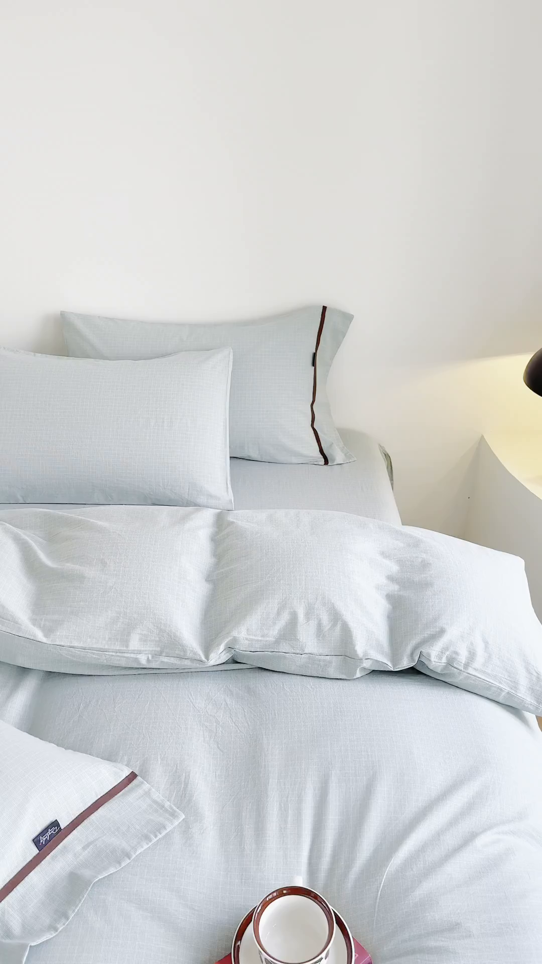 91家纺网 家纺一手货源 找家纺 贝尔 PELLHOME A类全棉色织水洗棉四件套--山河系列（可抖音代发） 山河-绿