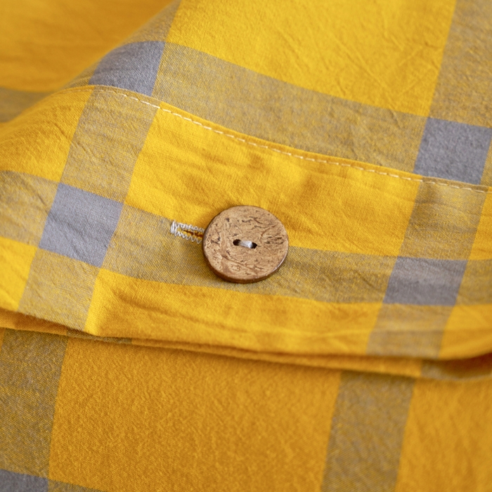 91家纺网 家纺一手货源 找家纺 贝尔 A类全棉纽扣水洗棉四件套 金棕榈