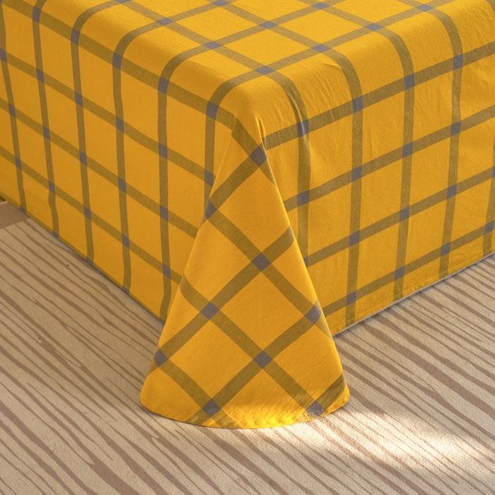 91家纺网 家纺一手货源 找家纺 贝尔 A类全棉纽扣水洗棉四件套 金棕榈