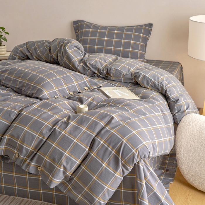 91家纺网 家纺一手货源 找家纺 贝尔 A类全棉纽扣水洗棉四件套 未来暮