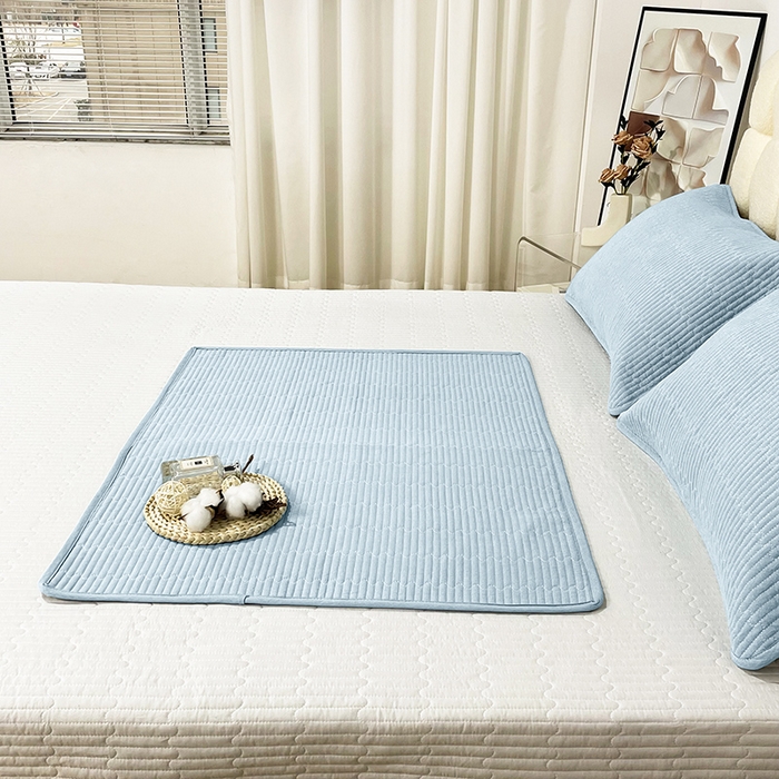 91家纺网 家纺一手货源 找家纺 （总）拾小柒 2025年新款全棉色织水洗棉隔脏姨妈垫护理垫床盖