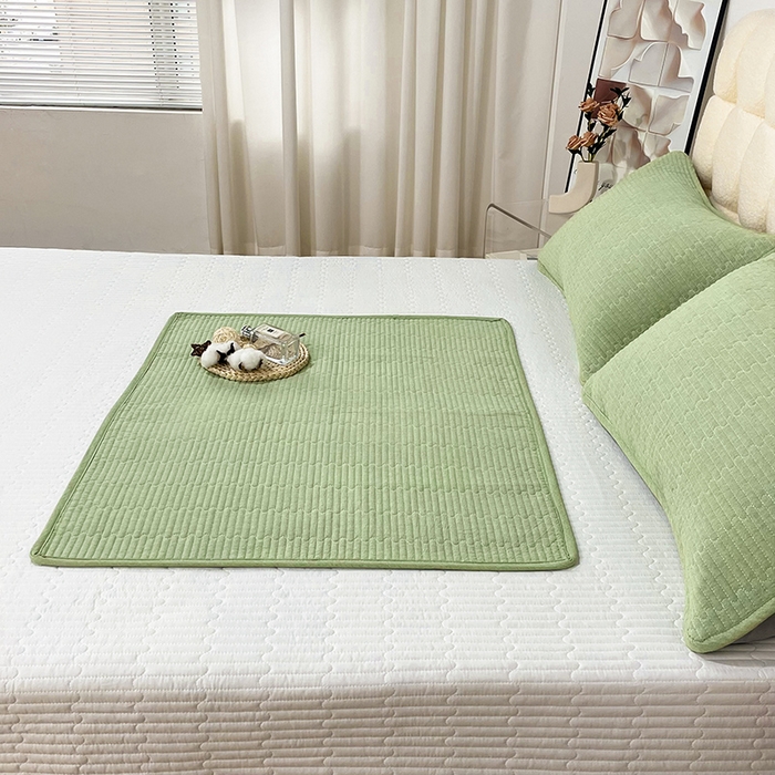 91家纺网 家纺一手货源 找家纺 （总）拾小柒 2025年新款全棉色织水洗棉隔脏姨妈垫护理垫床盖