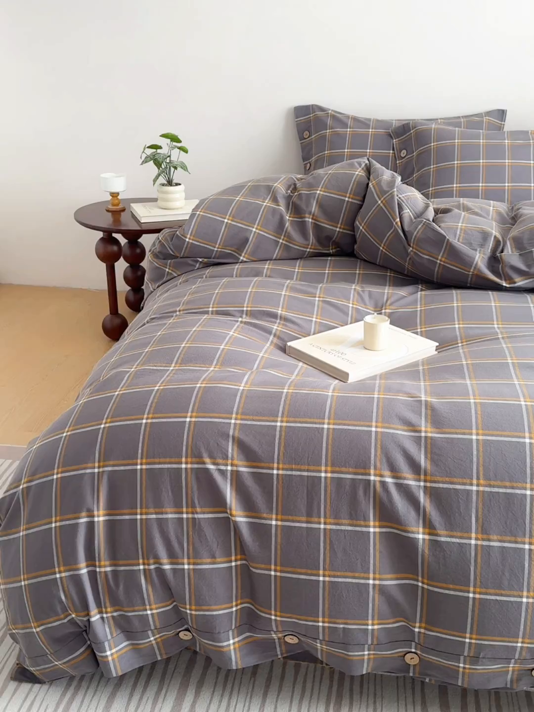 91家纺网 家纺一手货源 找家纺 贝尔 A类全棉纽扣水洗棉四件套 未来暮