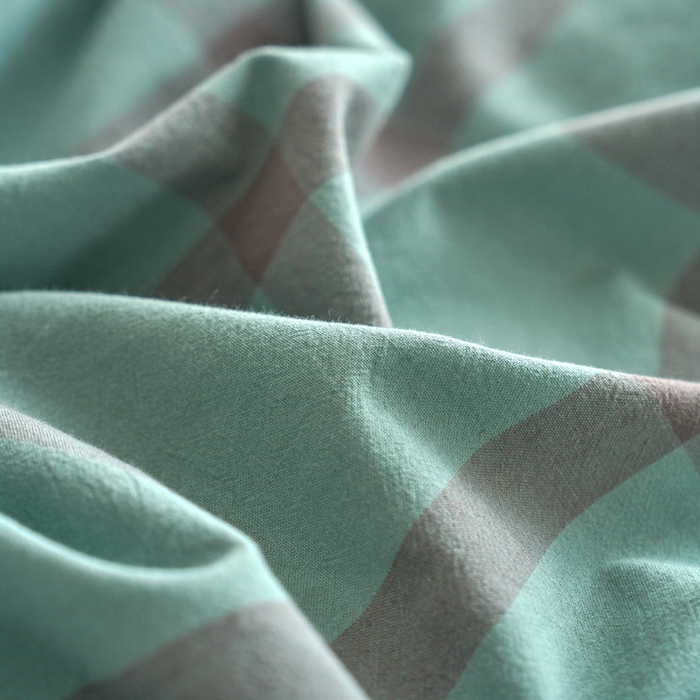 91家纺网 家纺一手货源 找家纺 贝尔 A类全棉纽扣水洗棉四件套 野蕨绿