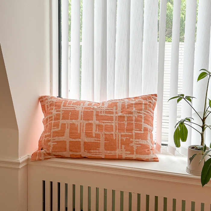 91家纺网 家纺一手货源 找家纺 贝尔 PELLHOME 欧几里得全棉简约北欧几何空气提花三层纱四件套纯色系（可抖音代发） 欧几里得-桔