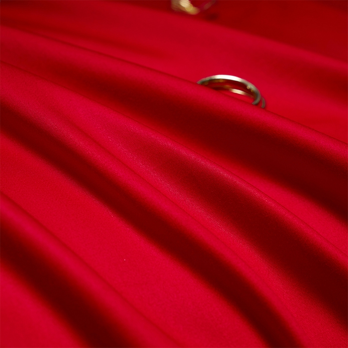 91家纺网 家纺一手货源 找家纺 芊囍纺 2025新款全棉刺绣婚庆四件套 幸福喜嫁金