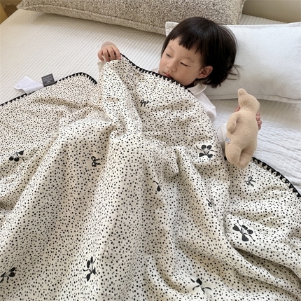 91家纺网 家纺一手货源 找家纺 （总）暖生活 2025新款儿童全棉双层纱夏被被子被芯