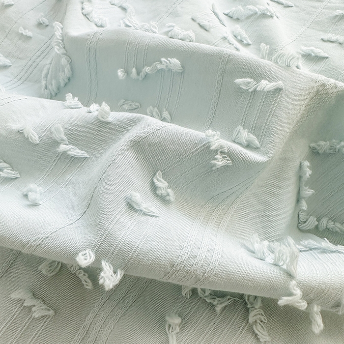 91家纺网 家纺一手货源 找家纺 贝尔 PELLHOME 车妮尔全棉剪花提花四件套外贸民宿小红书风格套件（可抖音代发） 车妮尔-蓝