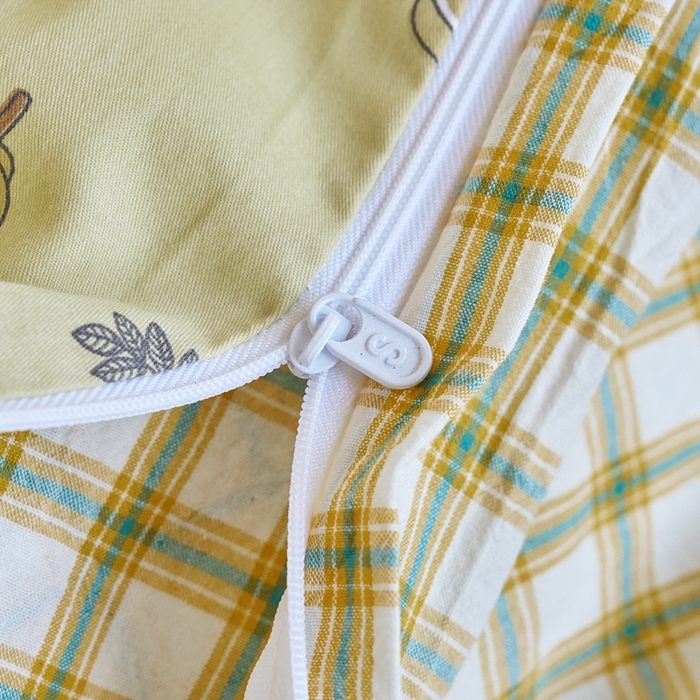 91家纺网 家纺一手货源 找家纺 贝尔 PELLHOME 全棉13376水洗+全棉色织水洗棉-织带款四件套（可抖音代发） 贝贝南瓜