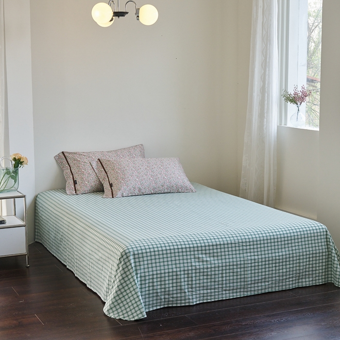 91家纺网 家纺一手货源 找家纺 贝尔 PELLHOME 全棉13376水洗+全棉色织水洗棉-织带款四件套（可抖音代发） 丁香粉紫