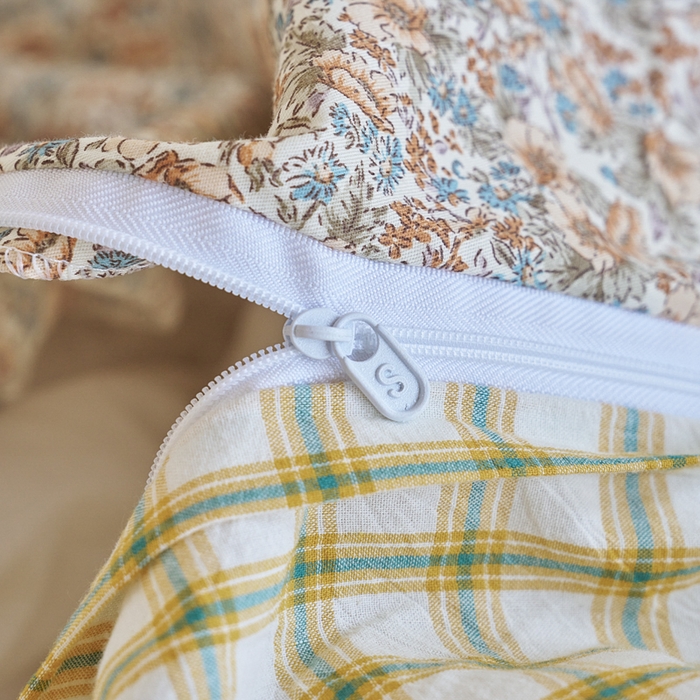 91家纺网 家纺一手货源 找家纺 贝尔 PELLHOME 全棉13376水洗+全棉色织水洗棉-织带款四件套（可抖音代发） 丁香咖