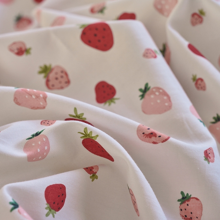 91家纺网 家纺一手货源 找家纺 贝尔 PELLHOME 全棉13376水洗+全棉色织水洗棉-织带款四件套（可抖音代发） 粉钻草莓