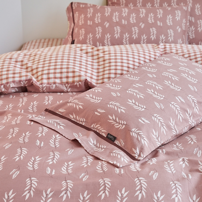 91家纺网 家纺一手货源 找家纺 贝尔 PELLHOME 全棉13376水洗+全棉色织水洗棉-织带款四件套（可抖音代发） 国宝茶