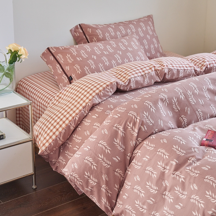 91家纺网 家纺一手货源 找家纺 贝尔 PELLHOME 全棉13376水洗+全棉色织水洗棉-织带款四件套（可抖音代发） 国宝茶