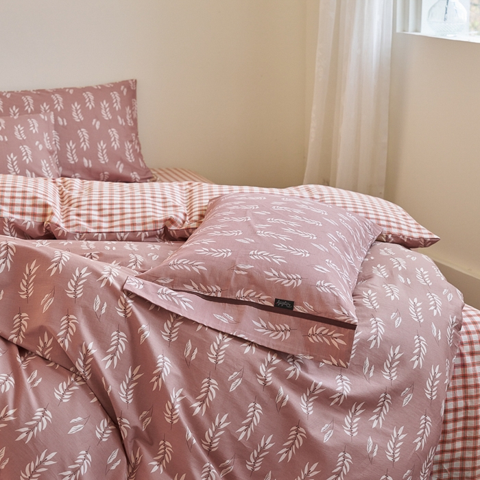 91家纺网 家纺一手货源 找家纺 贝尔 PELLHOME 全棉13376水洗+全棉色织水洗棉-织带款四件套（可抖音代发） 国宝茶