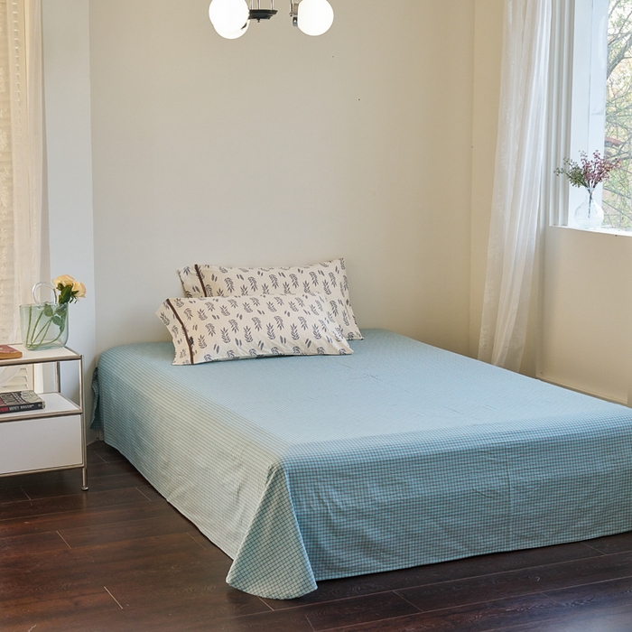 91家纺网 家纺一手货源 找家纺 贝尔 PELLHOME 全棉13376水洗+全棉色织水洗棉-织带款四件套（可抖音代发） 钱布雷蓝