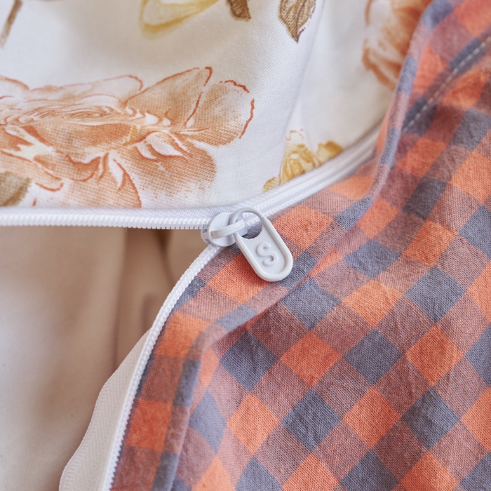 91家纺网 家纺一手货源 找家纺 贝尔 PELLHOME 全棉13376水洗+全棉色织水洗棉-织带款四件套（可抖音代发） 沙漠花粉红